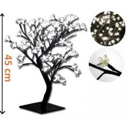Dekorativní LED osvětlení, strom s květy 45 cm, studeně bílé