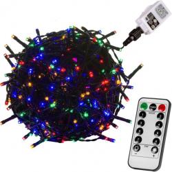 VOLTRONIC Vánoční řetěz 60 m, 600 LED, barevný, ovladač